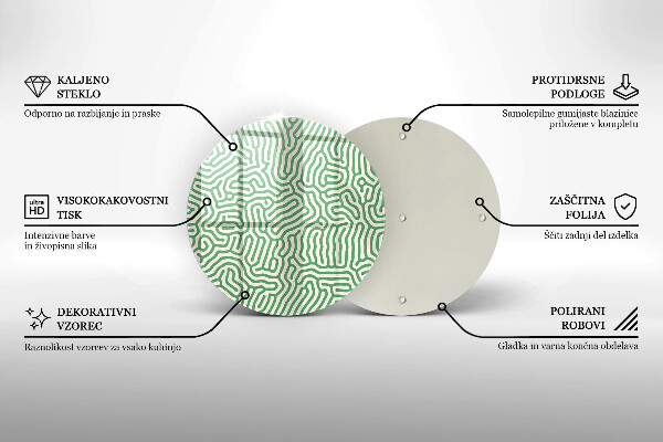 Tagliere in vetro Linee astratte