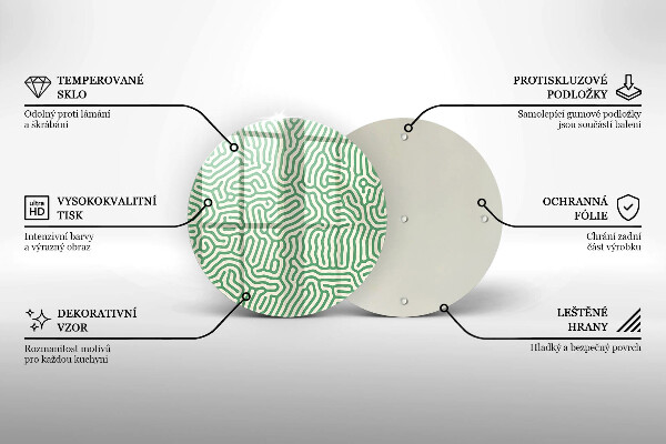 Tagliere in vetro Linee astratte