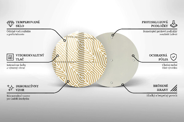 Tagliere in vetro Linee geometriche