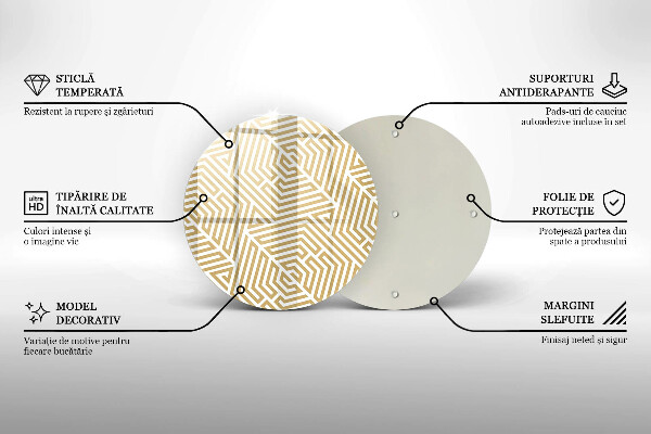 Tagliere in vetro Linee geometriche