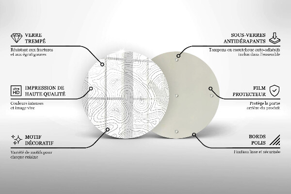 Tagliere in vetro Forme astratte