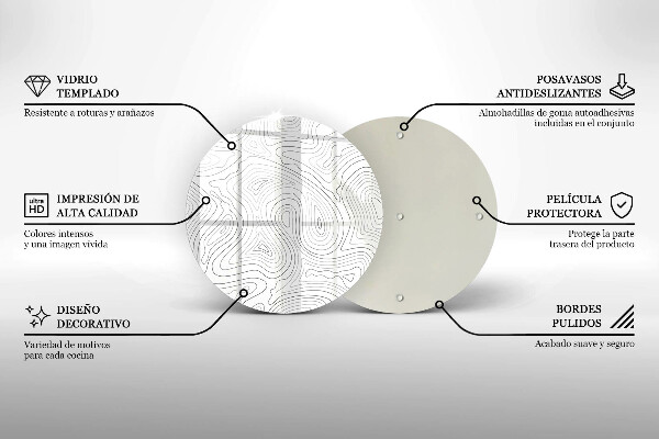 Tagliere in vetro Forme astratte
