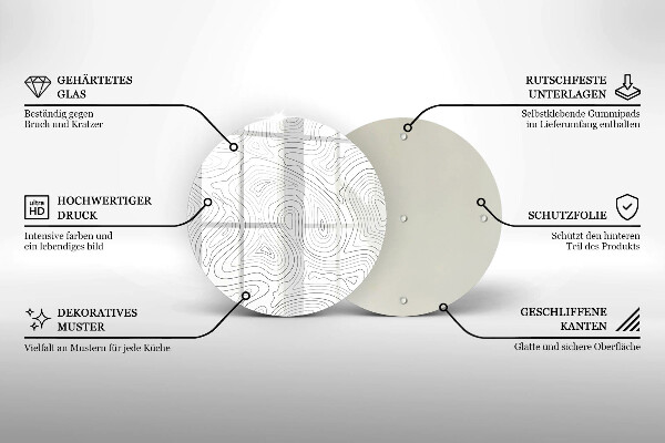 Tagliere in vetro Forme astratte