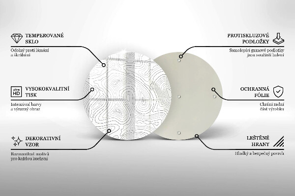 Tagliere in vetro Forme astratte