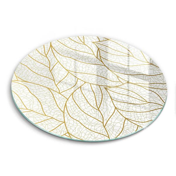 Tagliere in vetro Modello di foglie line-art