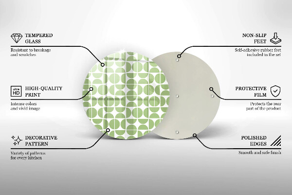 Tagliere in vetro Modello di forme boho