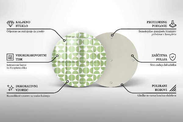 Tagliere in vetro Modello di forme boho