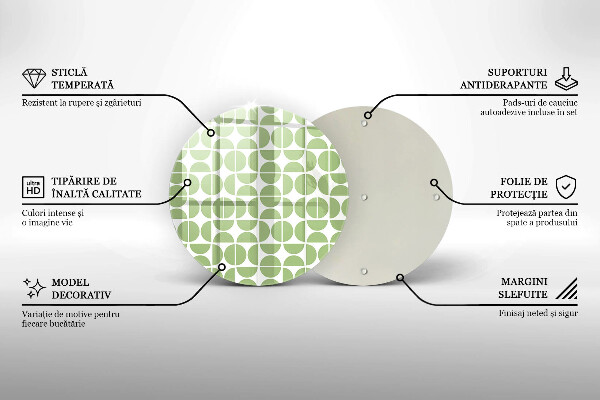 Tagliere in vetro Modello di forme boho