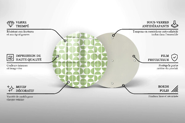 Tagliere in vetro Modello di forme boho