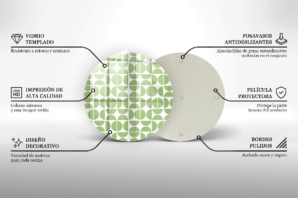 Tagliere in vetro Modello di forme boho