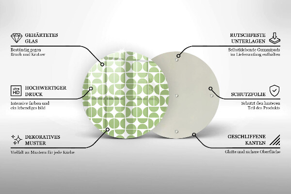 Tagliere in vetro Modello di forme boho