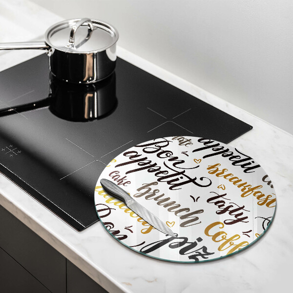 Tagliere in vetro Sottotitoli Bon appetit