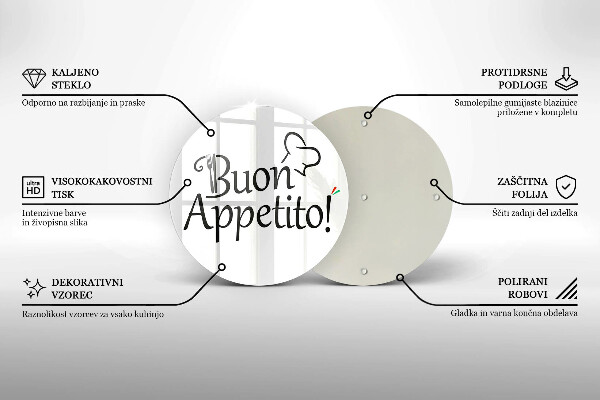 Tagliere in vetro Buon Appetito!