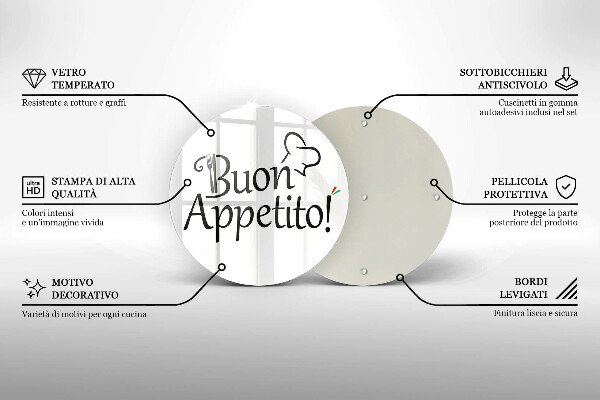 Tagliere in vetro Buon Appetito!