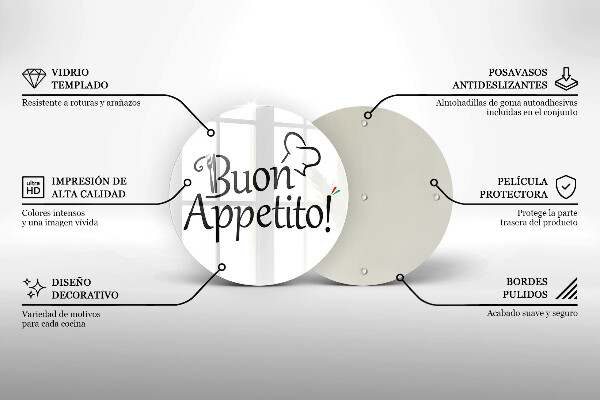 Tagliere in vetro Buon Appetito!