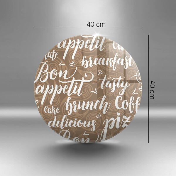 Tagliere in vetro Sottotitoli Bon appetit