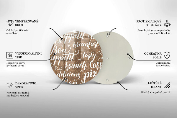 Tagliere in vetro Sottotitoli Bon appetit