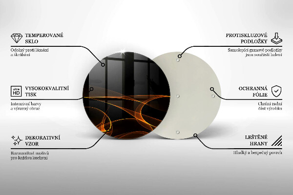 Tagliere in vetro Linee astratte