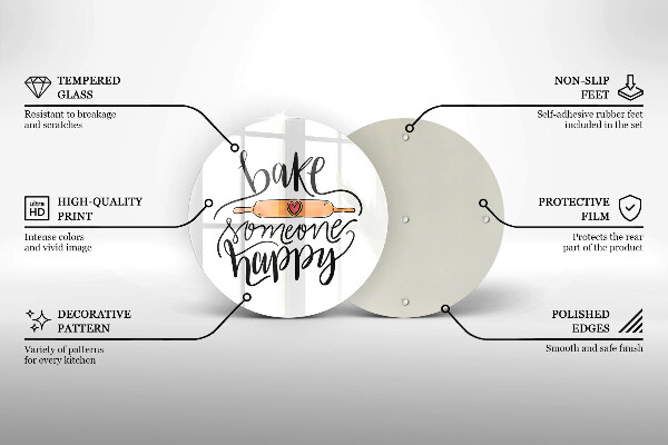 Tagliere in vetro Cuocere qualcuno felice