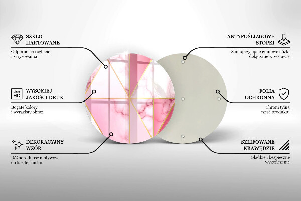 Tagliere in vetro Marmo geometrico
