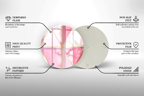 Tagliere in vetro Marmo geometrico