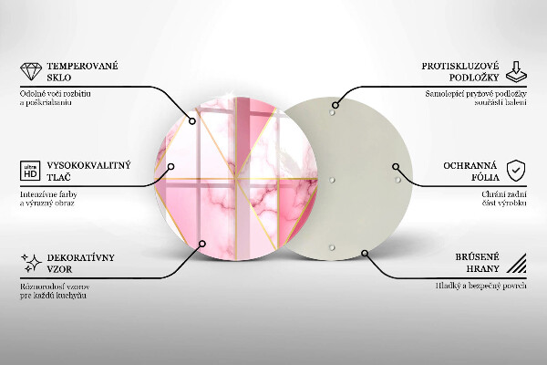 Tagliere in vetro Marmo geometrico