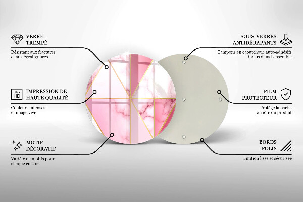 Tagliere in vetro Marmo geometrico