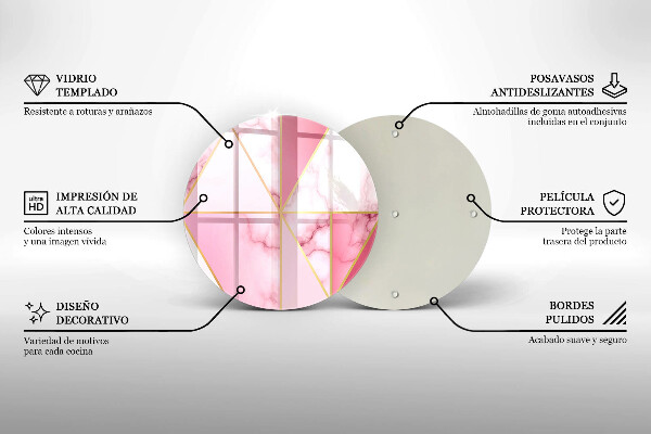 Tagliere in vetro Marmo geometrico