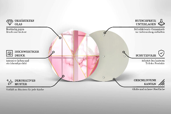 Tagliere in vetro Marmo geometrico