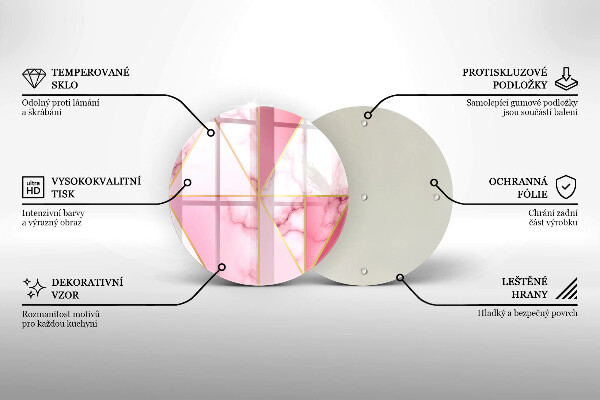 Tagliere in vetro Marmo geometrico