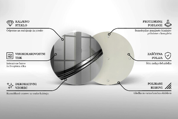 Tagliere in vetro Astrazione del metallo