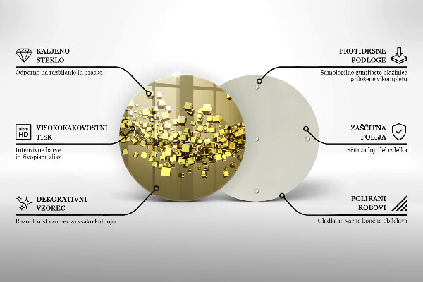 Tagliere in vetro Geometria astratta 3D