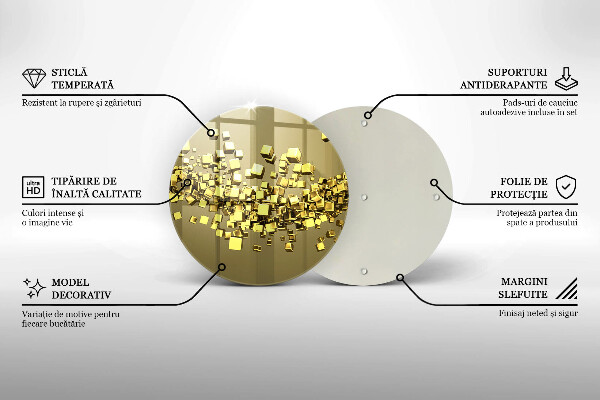Tagliere in vetro Geometria astratta 3D
