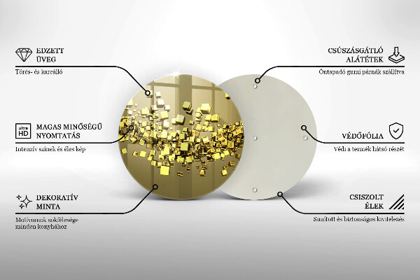 Tagliere in vetro Geometria astratta 3D