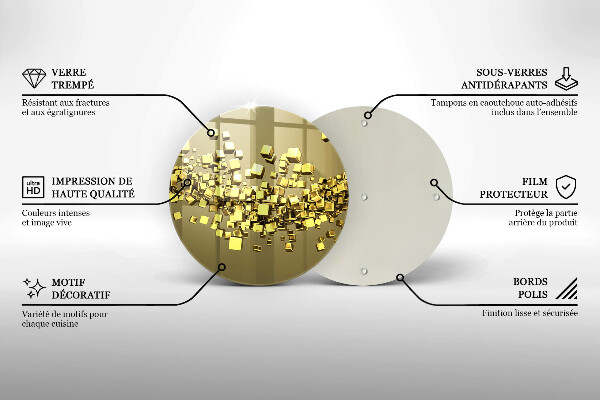 Tagliere in vetro Geometria astratta 3D