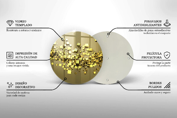 Tagliere in vetro Geometria astratta 3D