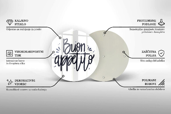 Tagliere in vetro Buon Appetito
