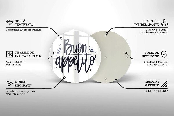 Tagliere in vetro Buon Appetito