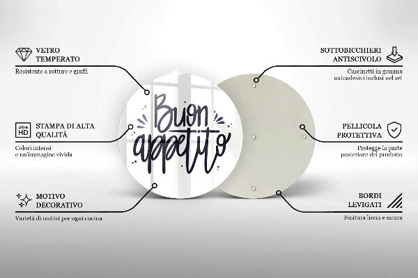 Tagliere in vetro Buon Appetito