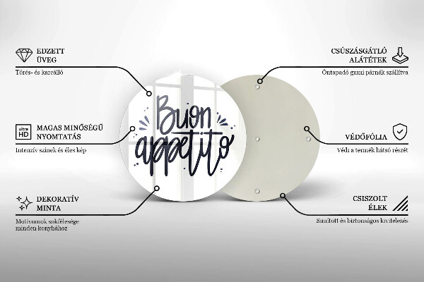 Tagliere in vetro Buon Appetito