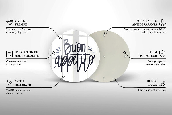 Tagliere in vetro Buon Appetito