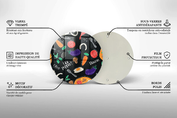 Tagliere in vetro Illustrazione del cibo