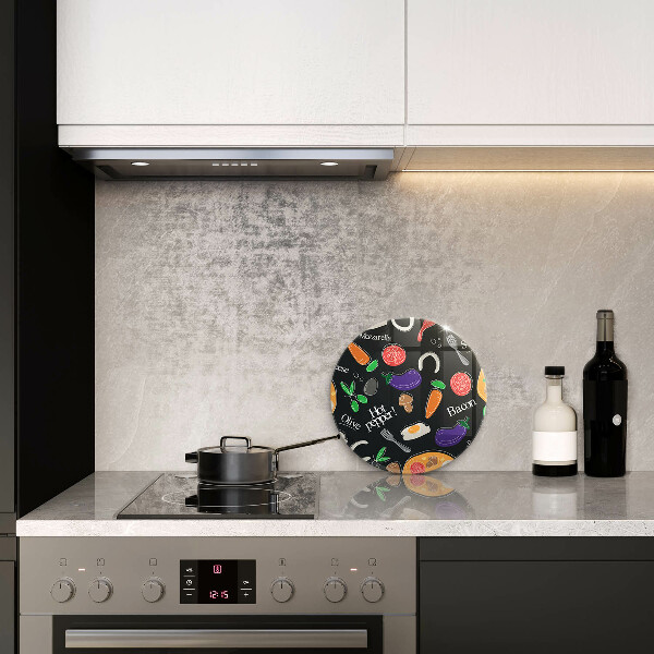 Tagliere in vetro Illustrazione del cibo