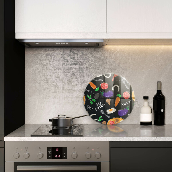 Tagliere in vetro Illustrazione del cibo