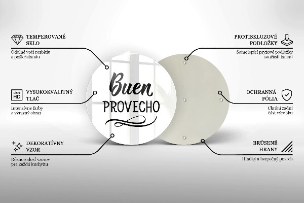 Tagliere in vetro Buen provecho