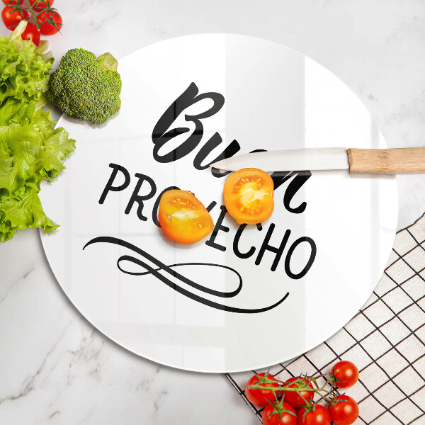 Tagliere in vetro Buen provecho