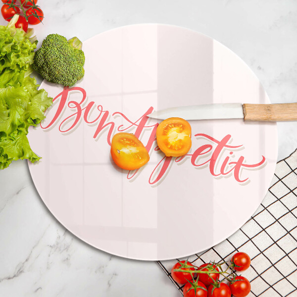 Tagliere in vetro Cartello da cucina Bon Appetit
