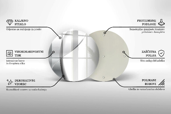 Tagliere in vetro Astrazione del metallo argentato