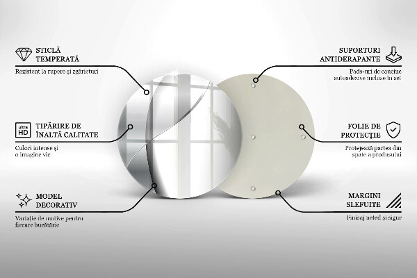 Tagliere in vetro Astrazione del metallo argentato