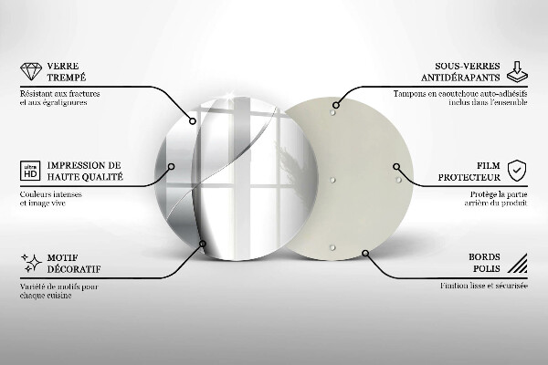 Tagliere in vetro Astrazione del metallo argentato